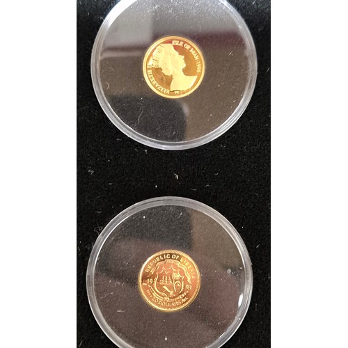 38 - Pobjoy Mint Cased collection of The smallest gold coins in the World. Limited edition 51/3000. Twent... 