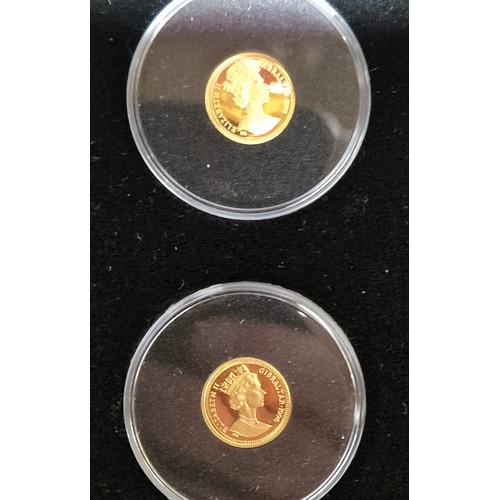 38 - Pobjoy Mint Cased collection of The smallest gold coins in the World. Limited edition 51/3000. Twent... 