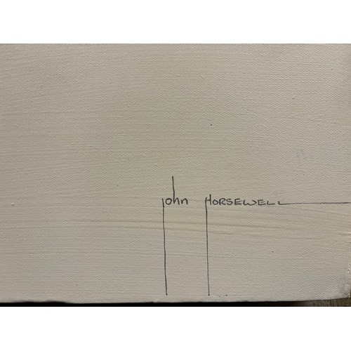 473 - John Horsewell
Original painting on canvas depicting Palm tree, beach and sea line. Signed. 70x90cm.... 