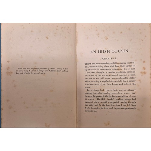336 - Somerville, E. OE. and Martin Ross. An Irish Cousin. 1903, new and revised edition [idem] Some Exper... 