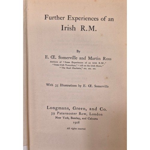 336 - Somerville, E. OE. and Martin Ross. An Irish Cousin. 1903, new and revised edition [idem] Some Exper... 