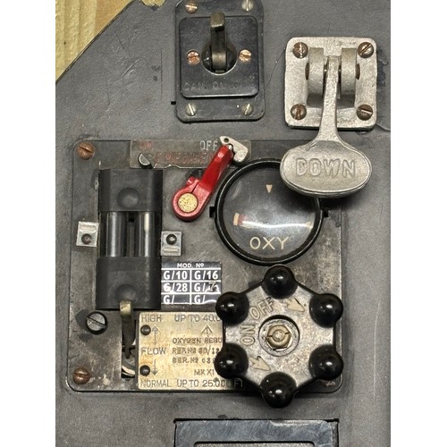 360A - R.A.F Military aircraft panel (Spitfire) 
Panel fitted with a collection of various gauges. Comes wi... 
