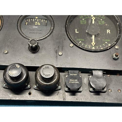 360A - R.A.F Military aircraft panel (Spitfire) 
Panel fitted with a collection of various gauges. Comes wi... 