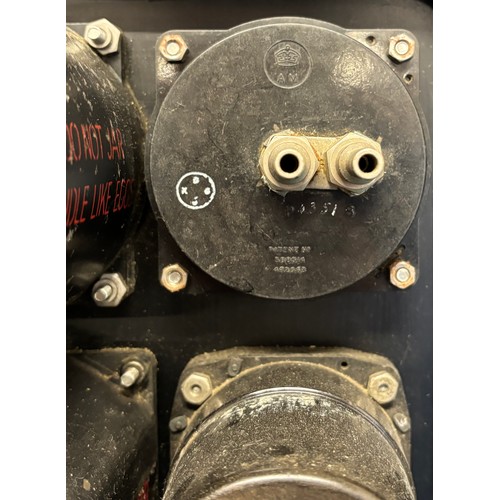 360A - R.A.F Military aircraft panel (Spitfire) 
Panel fitted with a collection of various gauges. Comes wi... 