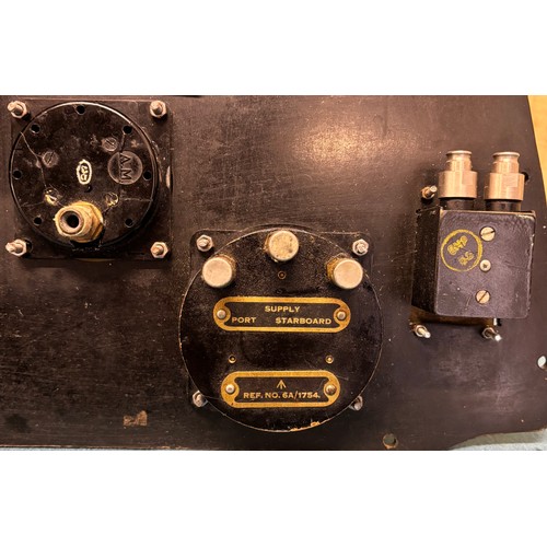 360A - R.A.F Military aircraft panel (Spitfire) 
Panel fitted with a collection of various gauges. Comes wi... 