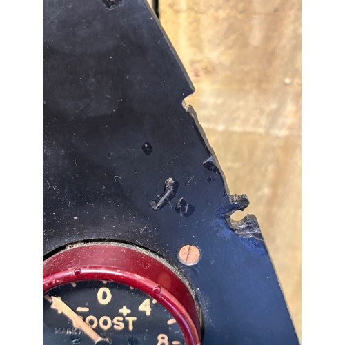 360A - R.A.F Military aircraft panel (Spitfire) 
Panel fitted with a collection of various gauges. Comes wi... 