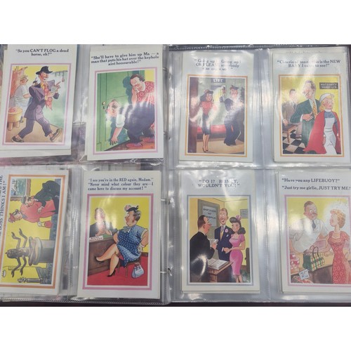 147 - Three albums of antique Comical Postcards.