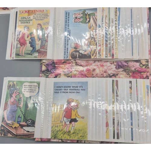 147 - Three albums of antique Comical Postcards.