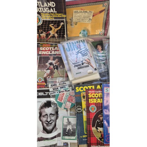 150 - Large Collection of Scottish Football Programs & Memorabilia; Lisbon Lions Pin Badges, Celtic vs Int... 