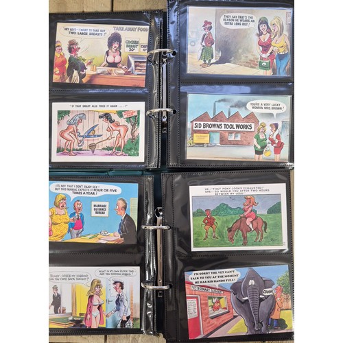 149 - Two Albums of Antique Comical Nude & Naughty Post Cards.