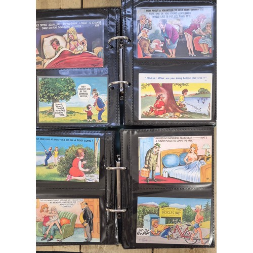149 - Two Albums of Antique Comical Nude & Naughty Post Cards.