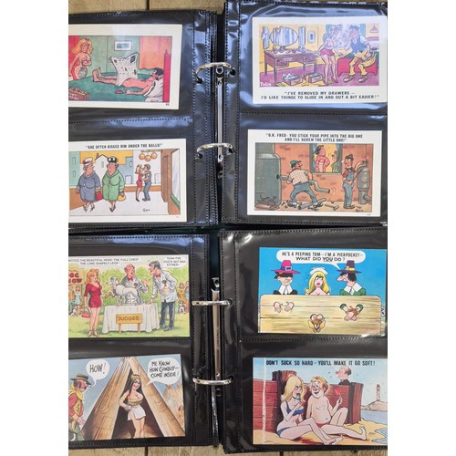 149 - Two Albums of Antique Comical Nude & Naughty Post Cards.