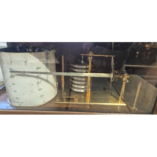 153 - Antique Barograph in a fitted wooden case.