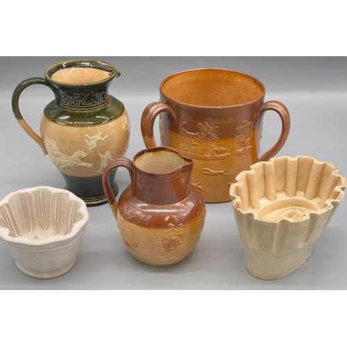 163 - Selection of Collectable items; Royal Doulton Stone ware Three Handled Tig with Dutch scene, Lambeth... 