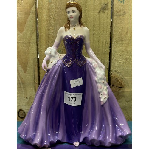 173 - Collection of Three Coalport Figurines; Lady Helen by Royal Command with Certificate of Authenticity... 