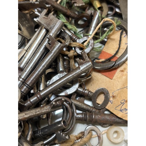 180 - Collection of various antique keys.