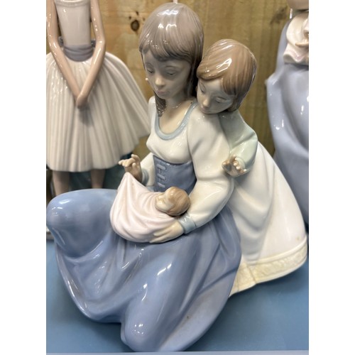 191 - Collection of Three Spanish Nao Porcelain Figurines; My little Girl, A Moment with Mummy & Ballerina... 
