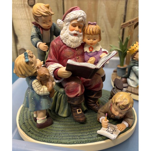 194 - Collection of Three German Goebel Hummel Sculptures; O Holy Night 2016 First issue, All in together ... 