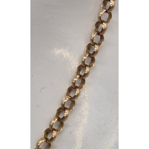 11 - 9ct yellow gold Belcher chain necklace. 18.26grams.