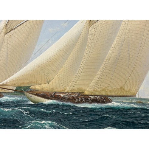 566 - Richard M. Firth (British, born 1971)
Large and impressive oil painting on canvas titled 