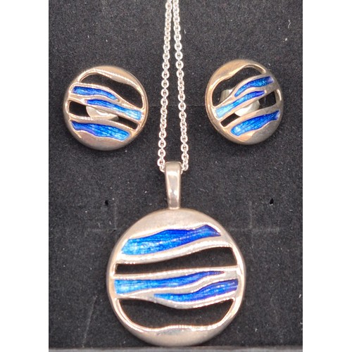 56 - Ortak Silversmith Silver and enamel 