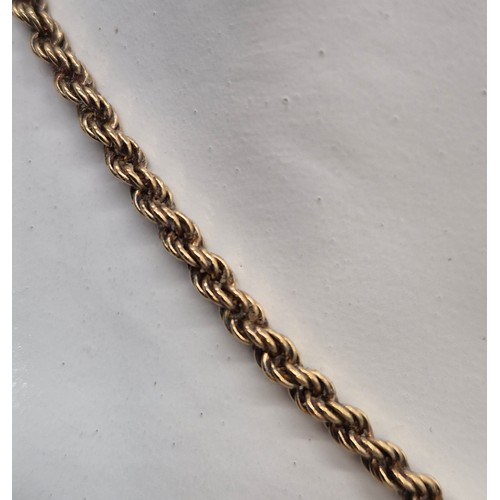54 - 9ct yellow gold locket pendant, together with a 9ct yellow gold rope chain. Weight includes plastic ... 