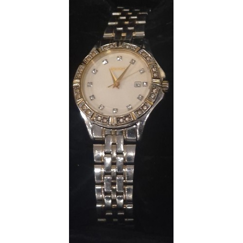 59 - Two trays of costume jewellery and watches; Boxed ladies Seiko, Sekonda, Seiko Chronograph, Seiko Au... 