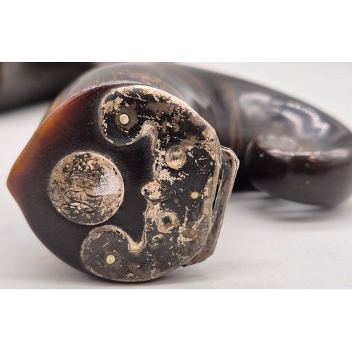 24 - Three 19th century Scottish Mull Horns.