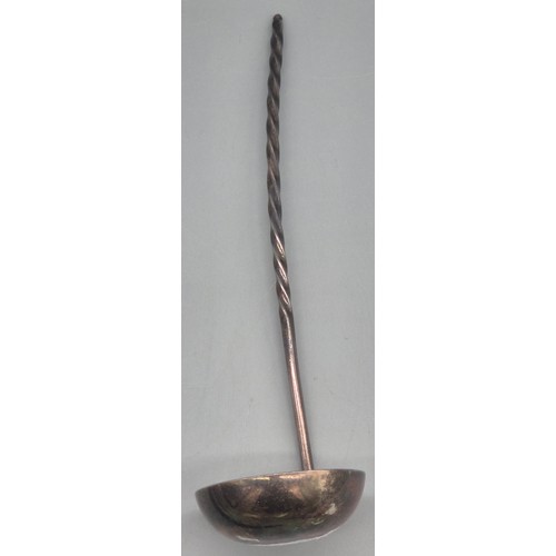 25 - Four various Toddy ladles; Solid Glasgow silver ladle. Maker A.A. Possibly Alexander Aitken II.