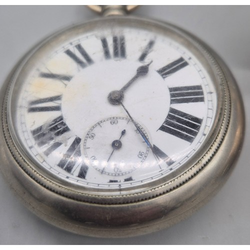 28 - Two various pocket watches; Waltham gold plated pocket watch and one other.