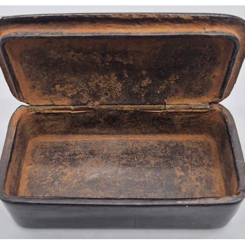 26 - Three 19th century snuff boxes. Two inlaid and one the form of a shoe.