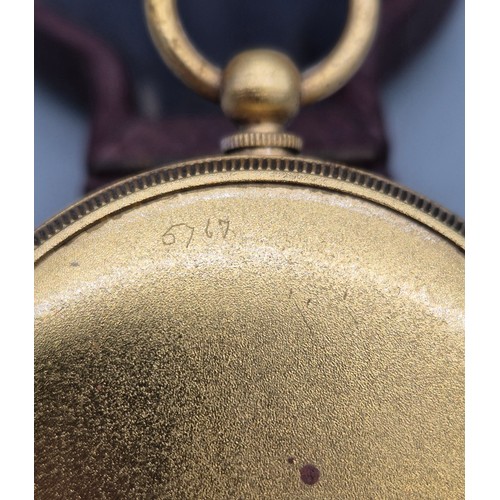 53 - Antique pocket barometer. Armstrongs of Manchester. Comes with leather protective casing.