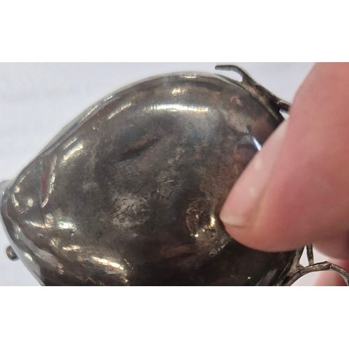9 - 19th century Indian White Metal Pandan or Kumkum holder. With nine compartments linked together and ... 
