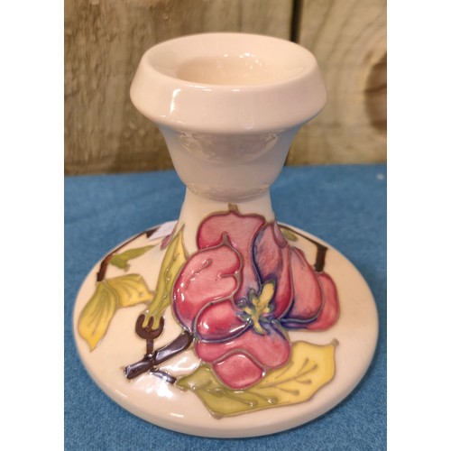 207 - Selection of Collectables; Moorcroft Hibiscus pattern candle stick & matching pin dish together with... 