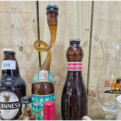 229 - Selection of Collectable Whisky & Alcohol Display items; Bushmill Decanter containing Whisky, Whisky... 