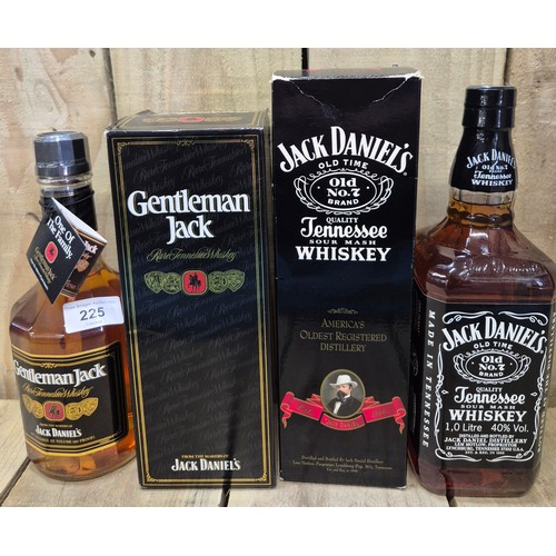 225 - Two Bottles of Jack Daniels; Gentleman Jack Rare Tennessee Whisky 750ml & Old No7 Jack Daniels Old t... 