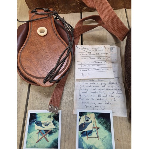 205 - Northumbrian Pipes. Comes with hand written letter. Needs attention.