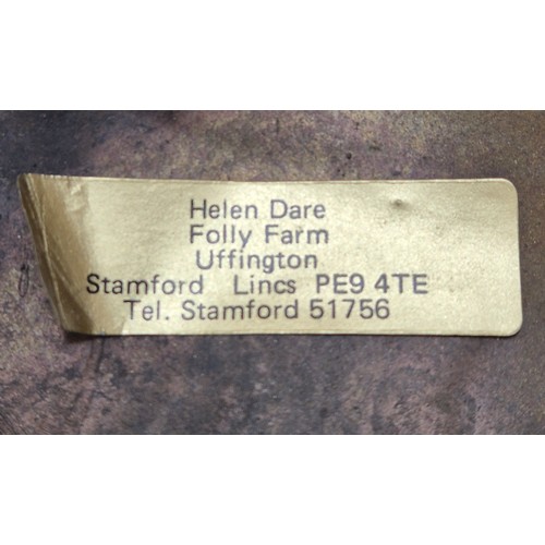 296 - Helen Dare
Bronze nude wall sculpture. 47cm length. Medusa style. Green patina finish.