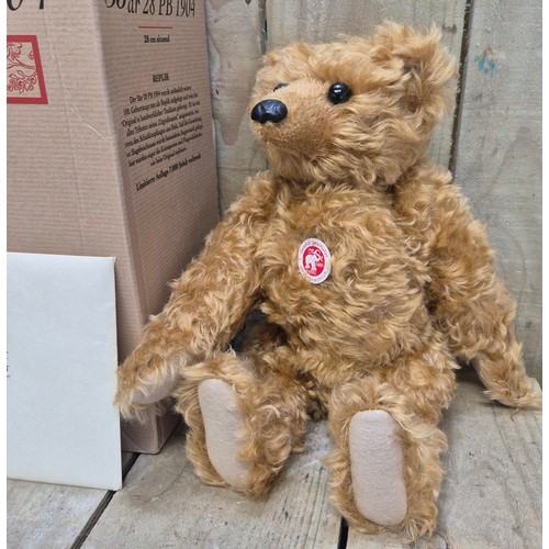 German Steiff Limited edition 28PB 1904 Replica Mohair Teddy Bear