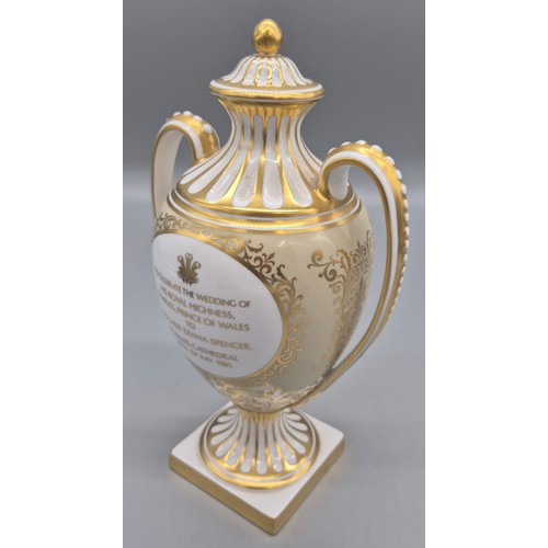 213 - Limited Edition Spode Commemorative 1981 Wedding of Prince Charles & Princess Diana Spencer Urn with... 