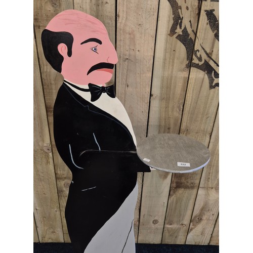 Hand made and painted wooden lazy butler. 138cm high.