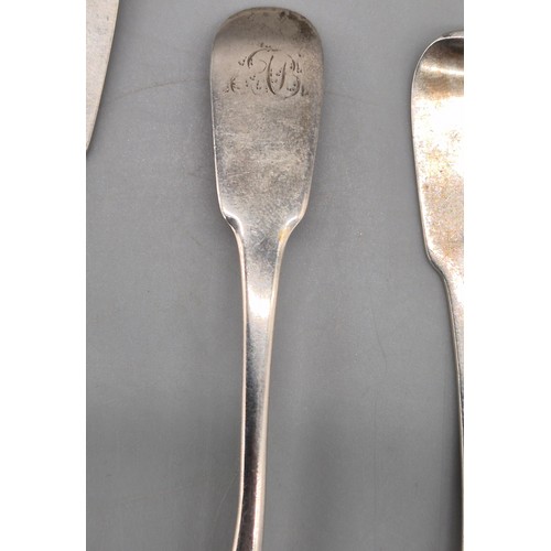10 - A lot of Scottish Provincial Silver; four provincial silver tea spoons by William Jamieson of Aberde... 