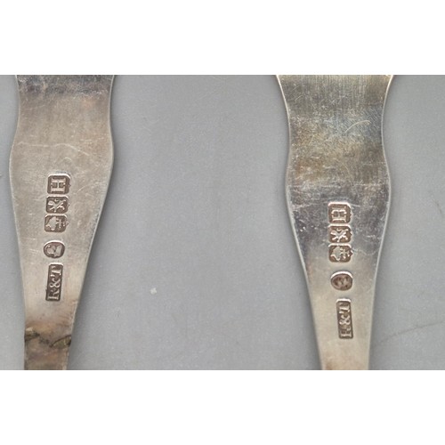 9 - Set of six George IV Scottish silver toddy ladles, R&T, Glasgow 1826. Fiddle, thread & shell pattern... 