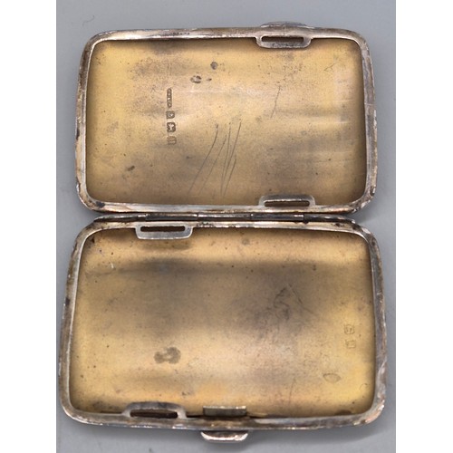 19 - A Lot of four Birmingham silver cigarette cases. 251.99grams.