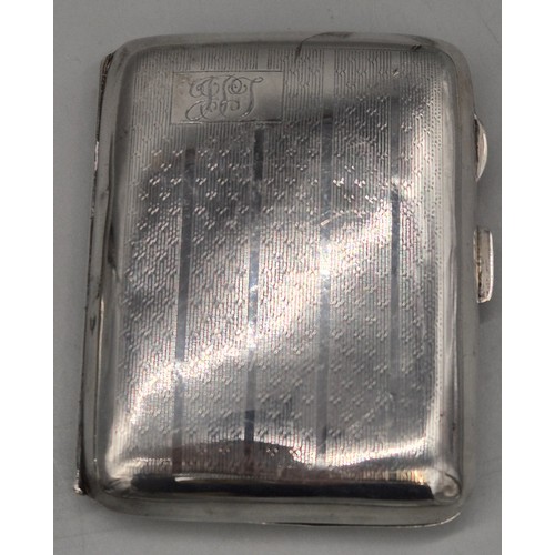 19 - A Lot of four Birmingham silver cigarette cases. 251.99grams.