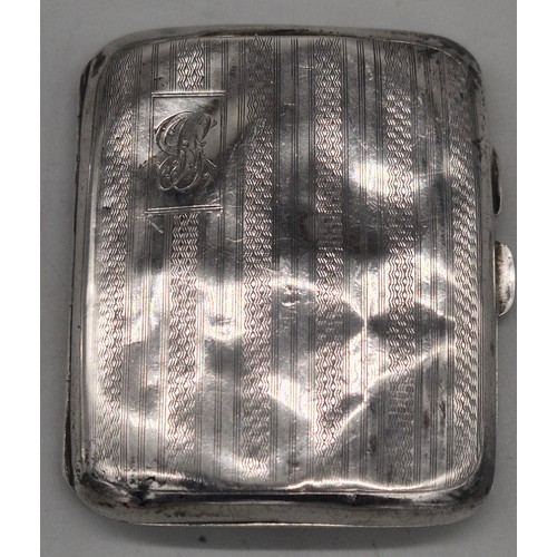 18 - A Lot of four Birmingham silver cigarette cases. 318.50grams.