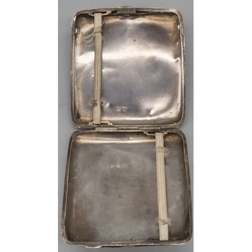 18 - A Lot of four Birmingham silver cigarette cases. 318.50grams.