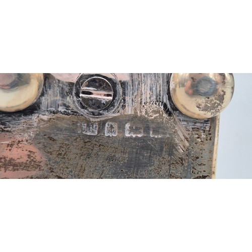 48 - Birmingham solid silver carriage clock. Fitted with French movement. In a working condition. Silver ... 
