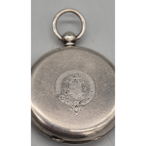 52 - A Lot of four Silver pocket watches; Two Chester silver pocket watch, Birmingham fob pocket watch an... 