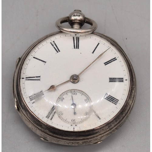 52 - A Lot of four Silver pocket watches; Two Chester silver pocket watch, Birmingham fob pocket watch an... 
